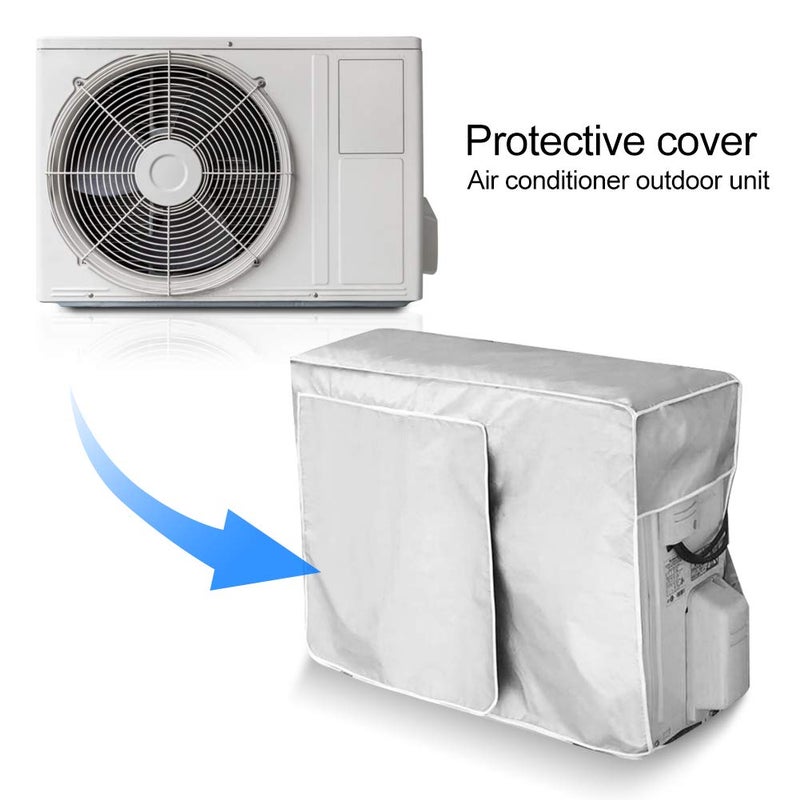 LKXHarleya Air Conditioner Covers for Outside Units, 35 x 12 x 24 in Waterproof Dustproof Sun Protection Air Conditioner Cover with Vent Hole for 2P AC Units - Image 2